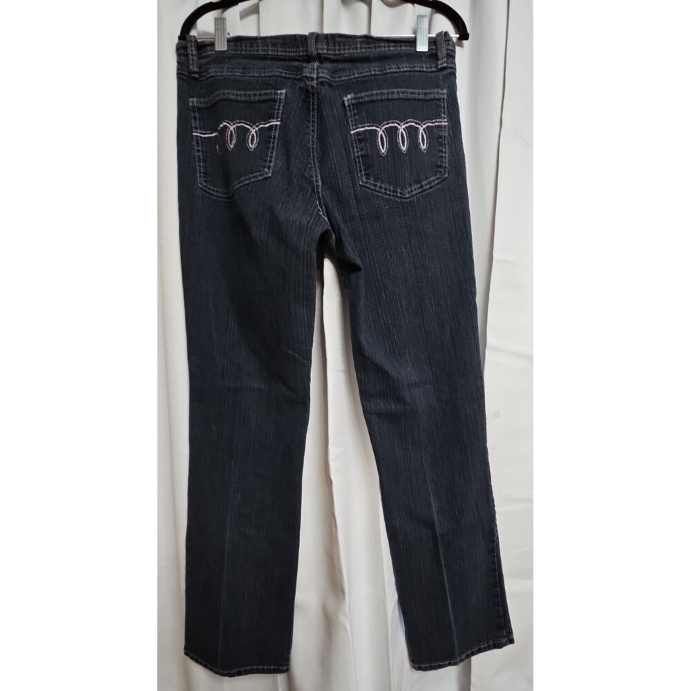 U 51 Woman's Size 12  Jean Dark Wash Embroidered  Stretch Denim Jeans - Picture 10 of 10